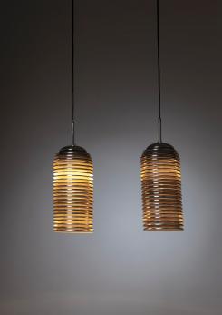 Compasso - Pair of "Saturno" Pendant Lamps by Kazuo Motozawa for Yamagiwa / Staff Leuchten