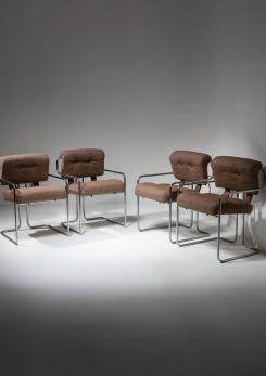 Compasso - Set of Four "Tucoma" Armchairs by Guido Faleschini for Mariani