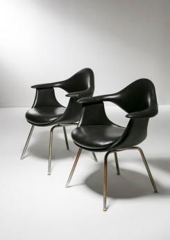 Compasso - Pair of "DAF" Armchairs by George Nelson for ICF