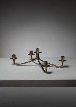 Compasso - Italian 50s Silver Candle Holder