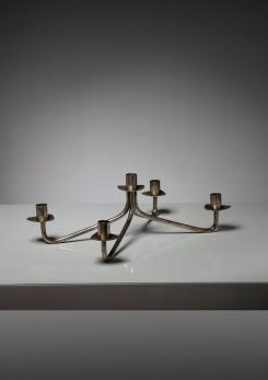 Compasso - Italian 50s Silver Candle Holder