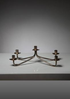 Compasso - Italian 50s Silver Candle Holder