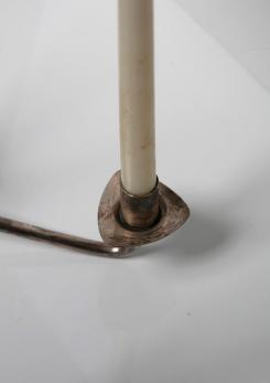 Compasso - Italian 50s Silver Candle Holder