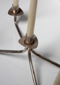 Compasso - Italian 50s Silver Candle Holder
