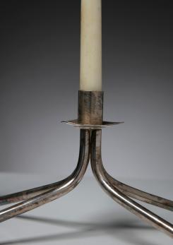Compasso - Italian 50s Silver Candle Holder