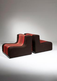 Compasso - Pair of "Sofo" Lounge Chairs by Superstudio for Poltronova Compasso - Pair of "Sofo" Lounge Chairs by Superstudio for Poltronova