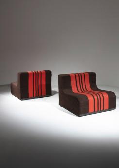 Compasso - Pair of "Sofo" Lounge Chairs by Superstudio for Poltronova