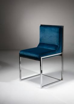 Compasso - Unique Set of Four "Wright/Wright" Chairs by Nanda Vigo for Driade