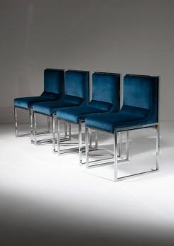 Compasso - Unique Set of Four "Wright/Wright" Chairs by Nanda Vigo for Driade