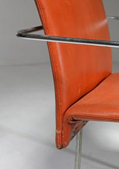 Compasso - Set of Six "P15" Armchairs by Ernesto Redaelli for Saporiti, Italy, 1970s