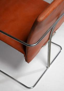 Compasso - Set of Six "P15" Armchairs by Ernesto Redaelli for Saporiti, Italy, 1970s