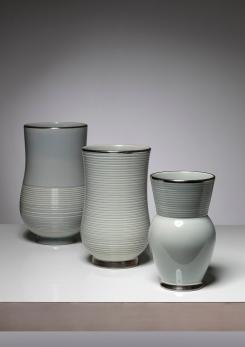 Compasso - Three Vases by Giovanni Gariboldi for Ginori