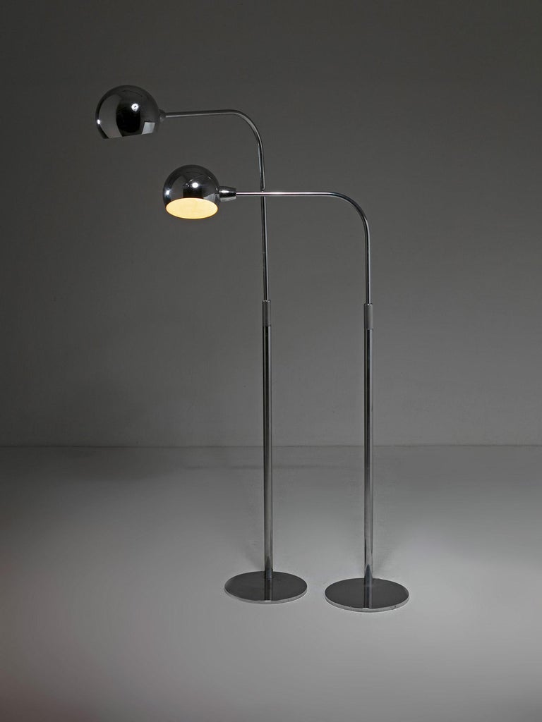 Pair of "25" Floor Lamps by Sergio Asti for Candle Compasso
