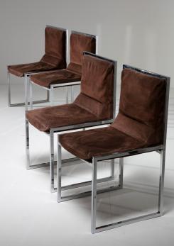 Compasso - Unique Set of Four "Wright/Wright" Chairs by Nanda Vigo for Driade
