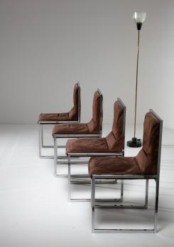 Compasso - Unique Set of Four "Wright/Wright" Chairs by Nanda Vigo for Driade