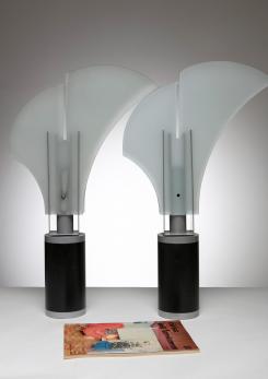 Compasso - Rare Pair of  "Mezzo Alfiere" Table Lamps by Carla Venosta for Quattrifolio