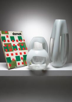 Compasso - Set of Three Glass Vases Manufactured by Vetreria Vistosi