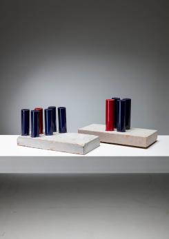 Compasso - Set of Three Tubi/Tubi Centerpieces by Ambrogio Pozzi
