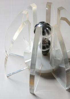 Compasso - Pair of Italin 70s Plexiglass Table Lamps