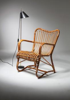Compasso - Italian 60s Wicker Armchair Compasso - Italian 60s Wicker Armchair