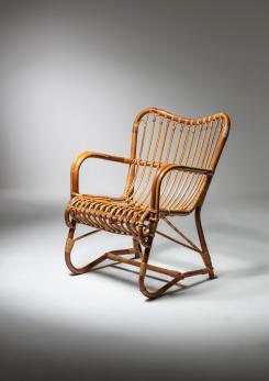 Compasso - Italian 60s Wicker Armchair Compasso - Italian 60s Wicker Armchair