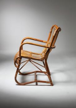 Compasso - Italian 60s Wicker Armchair Compasso - Italian 60s Wicker Armchair