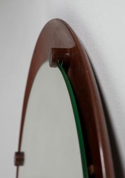 Compasso - Pair of Wood Mirrors by Ezio Longhi for Elam