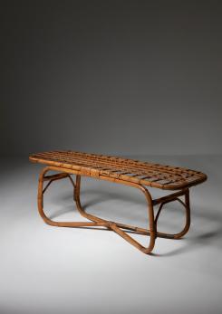 Compasso - Italian 60s Wicker Coffee Table