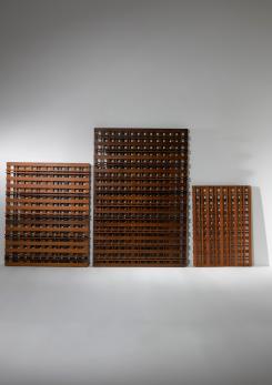 Compasso - Set of Five Italian 60 Wood Screens by Mario Monti