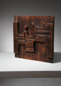 Compasso - Italian 60s Wood Carved Decorative Panel Compasso - Italian 60s Wood Carved Decorative Panel