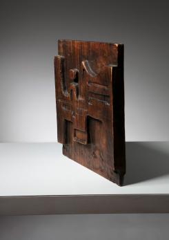 Compasso - Italian 60s Wood Carved Decorative Panel Compasso - Italian 60s Wood Carved Decorative Panel