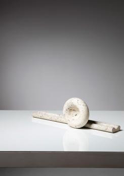 Compasso - Pair of Travertine Desk Pieces by Di Rosa and Giusti for Up&Up