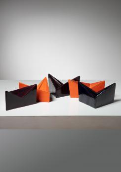 Compasso - Set of Six Ceramic Sculptures by Alfredo Pizzo Greco