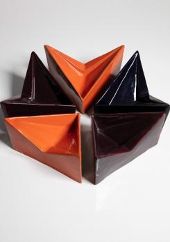 Compasso - Set of Six Ceramic Sculptures by Alfredo Pizzo Greco