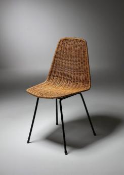 Compasso - Pair of "Basket" Chairs by Gian Franco Legler for Home