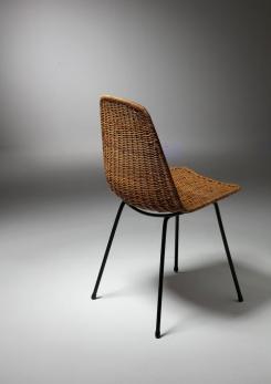 Compasso - Pair of "Basket" Chairs by Gian Franco Legler for Home
