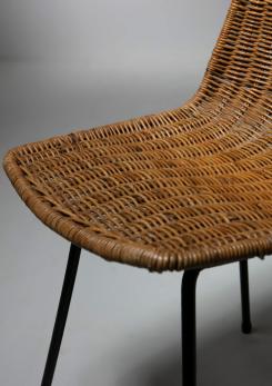 Compasso - Pair of "Basket" Chairs by Gian Franco Legler for Home Compasso - Pair of "Basket" Chairs by Gian Franco Legler for Home