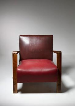 Compasso - Pair of Italian 30s Rationalist Lounge Chairs Compasso - Pair of Italian 30s Rationalist Lounge Chairs