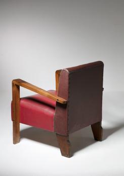 Compasso - Pair of Italian 30s Rationalist Lounge Chairs