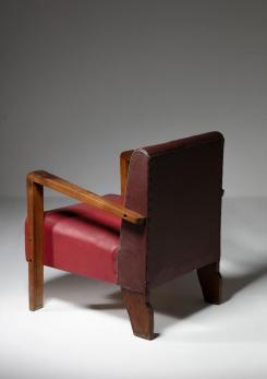 Compasso - Pair of Italian 30s Rationalist Lounge Chairs Compasso - Pair of Italian 30s Rationalist Lounge Chairs