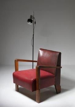 Compasso - Pair of Italian 30s Rationalist Lounge Chairs Compasso - Pair of Italian 30s Rationalist Lounge Chairs