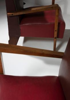 Compasso - Pair of Italian 30s Rationalist Lounge Chairs Compasso - Pair of Italian 30s Rationalist Lounge Chairs