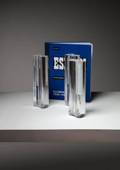 Compasso - Set of Three Plexiglass Vases by Luigi Massoni for DH Guzzini
