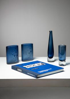 Compasso - Blue Glass Vases Model 3305 by Tapio Wirkkala for Iittala