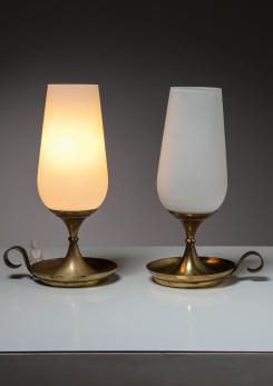 Compasso - Set of Two Bedside Table Lamps by Stilnovo