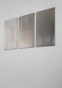 Compasso - Set of Three Steel Oxidized Wall Panels