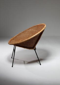 Compasso - Italian 50s Wicker Easy Chair