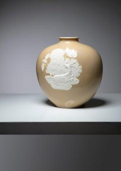 Compasso - Large Ceramic Vase by Giovanni Gariboldi for San Cristoforo - Ginori