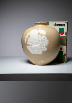 Compasso - Large Ceramic Vase by Giovanni Gariboldi for San Cristoforo - Ginori