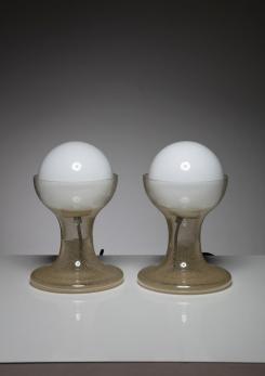 Compasso - Pair of Lt216 Table Lamps by Nason for Mazzega